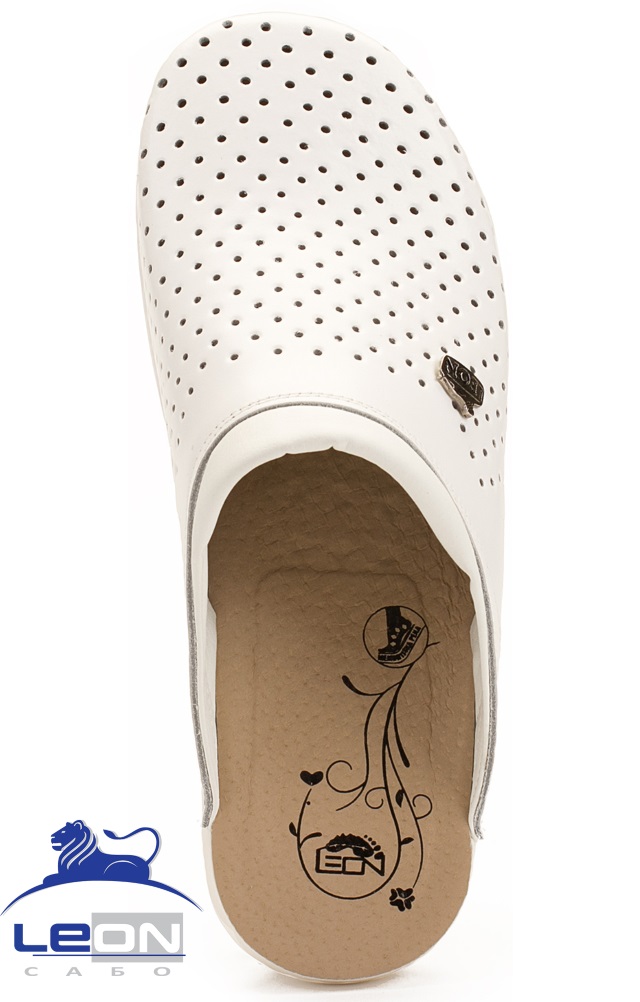 62031 Сабо "Leon LIGHT" женские белые LEON  Сабо и сланцы размер 38  - Вид №1