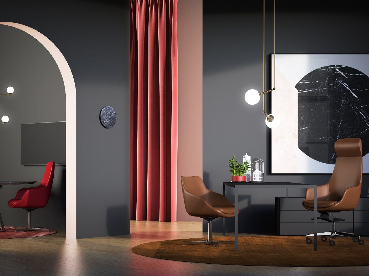 5-спицевое офисное кресло с высокой спинкой SITLOSOPHY® Metropolitan ARCH-00097460 - Вид №1