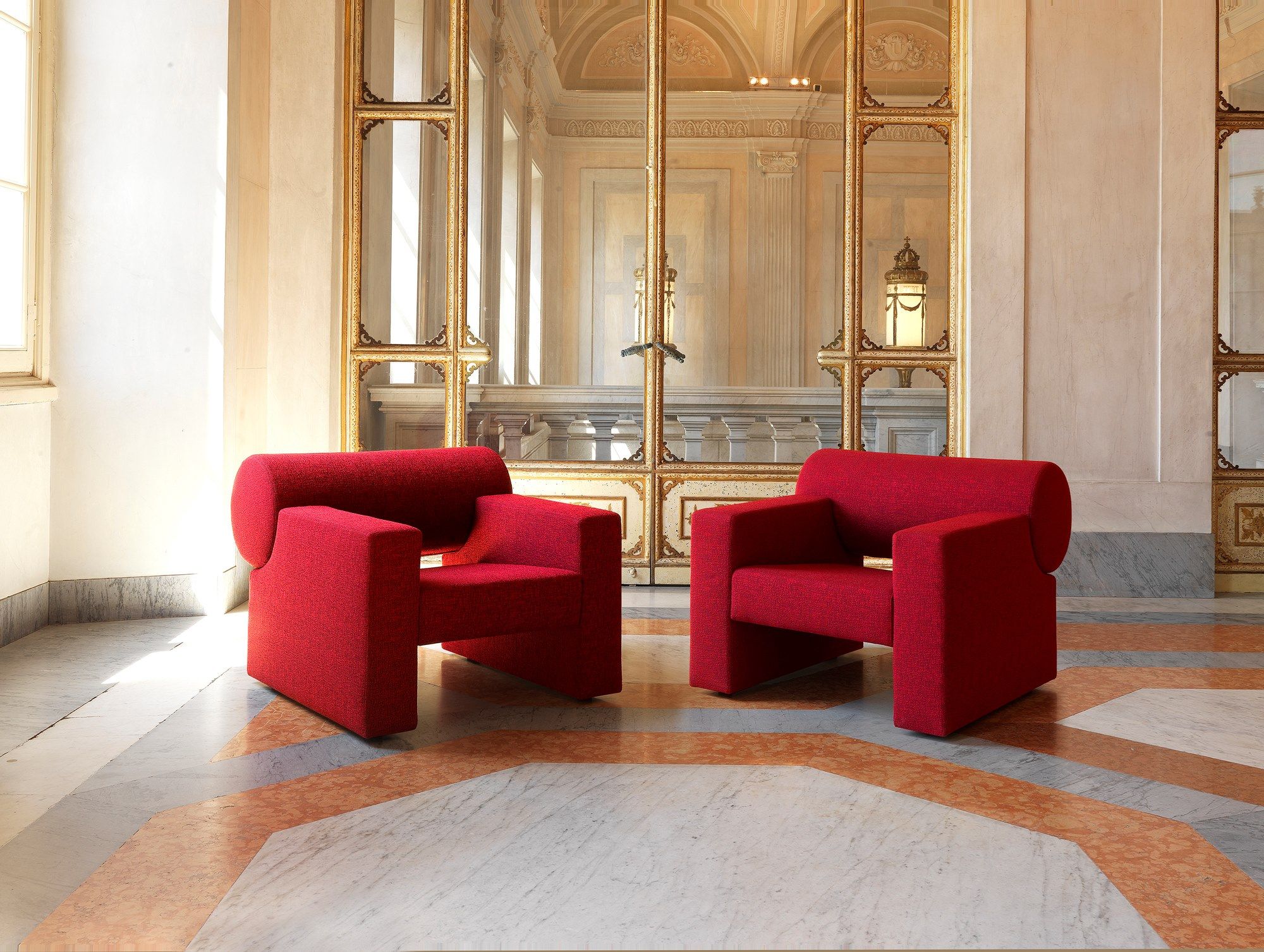 Акустическое тканевое кресло с подлокотниками Caimi Brevetti цилиндр ARCH-00136816 - Вид №6