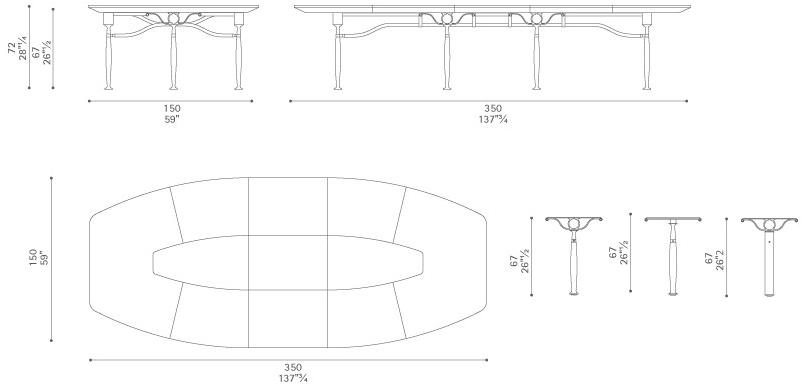 Poltrona Frau Стол для совещаний из орехового дерева L'ufficio - sistemi direzionali sun-id-1479982 - Вид №8