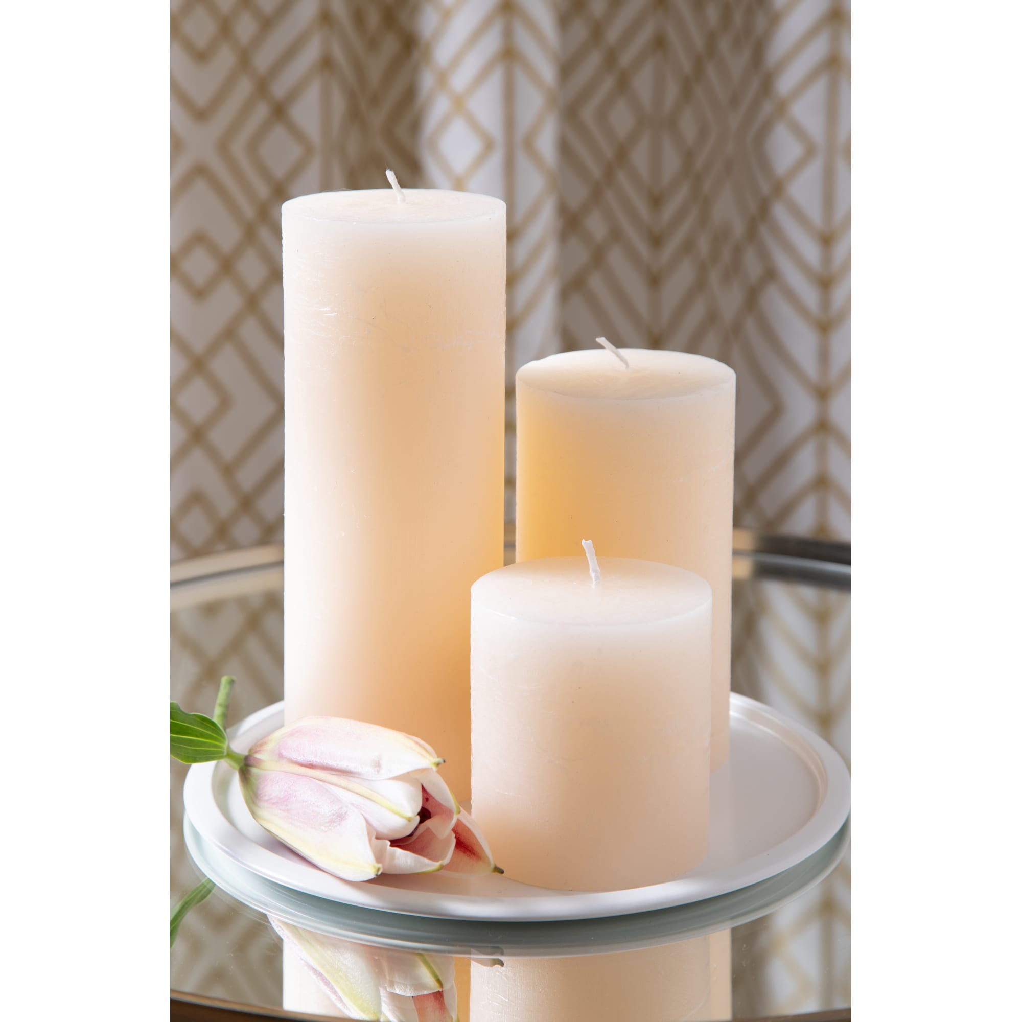 82018409 Свеча-столбик «Рустик», 7х8 см, цвет бежевый Santreyd  - Вид №2