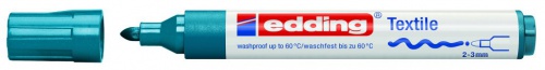 33 Маркер по ткани TI-SHIRT 2-3 мм перо круглое восточный синий E-4500 Edding 