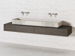 Двойной умывальник из натурального камня