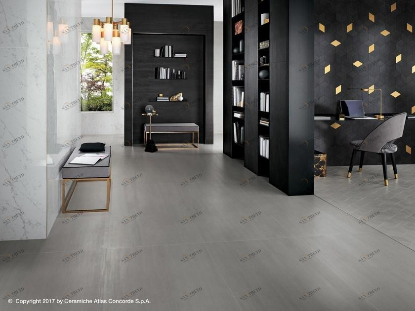 Atlas Concorde Пол из керамогранита с эффектом бетона и металла Mek sun-id-1401076