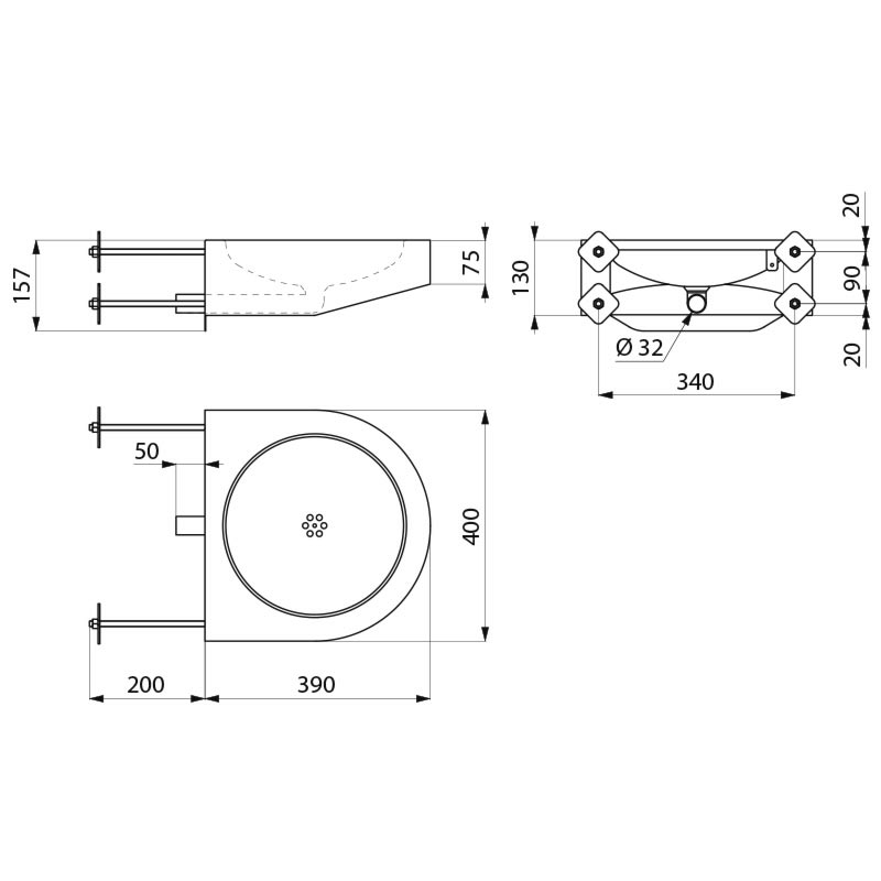 160250 Рукомойник PMR XS TC DELABIE  - Вид №1