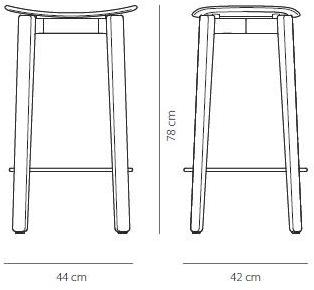 Gazzda Барный стул из дуба с подставкой для ног Nora sun-id-1345122 - Вид №8