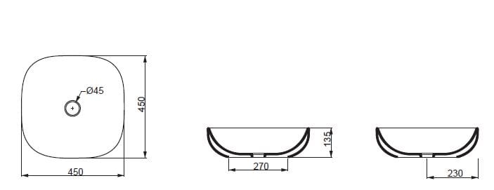Керамическая квадратная столешница GSG Ceramic Design ARCH-00105301 - Вид №6