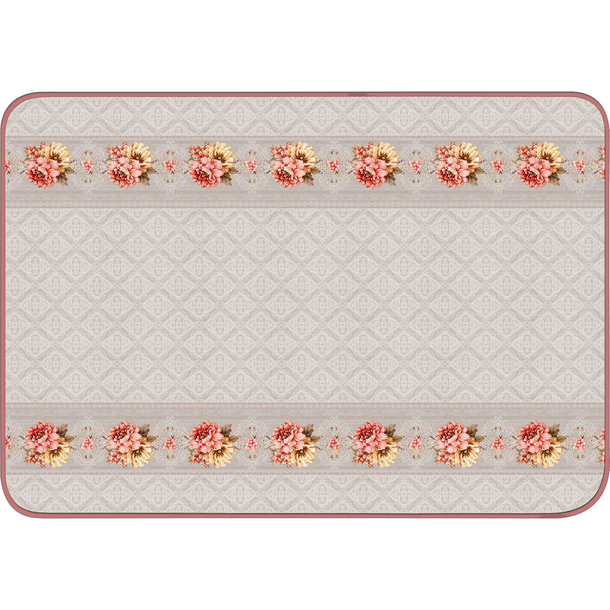 82681008 Скатерть с бейкой, прямоугольная, 160х135 см, цвет серый Мажор Santreyd  - Вид №1