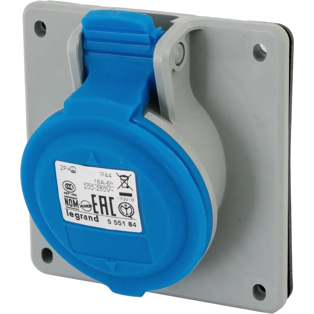 Розетка Legrand P17 Tempra Pro, 2 полюса, заземление, 16 А STLM-2067154