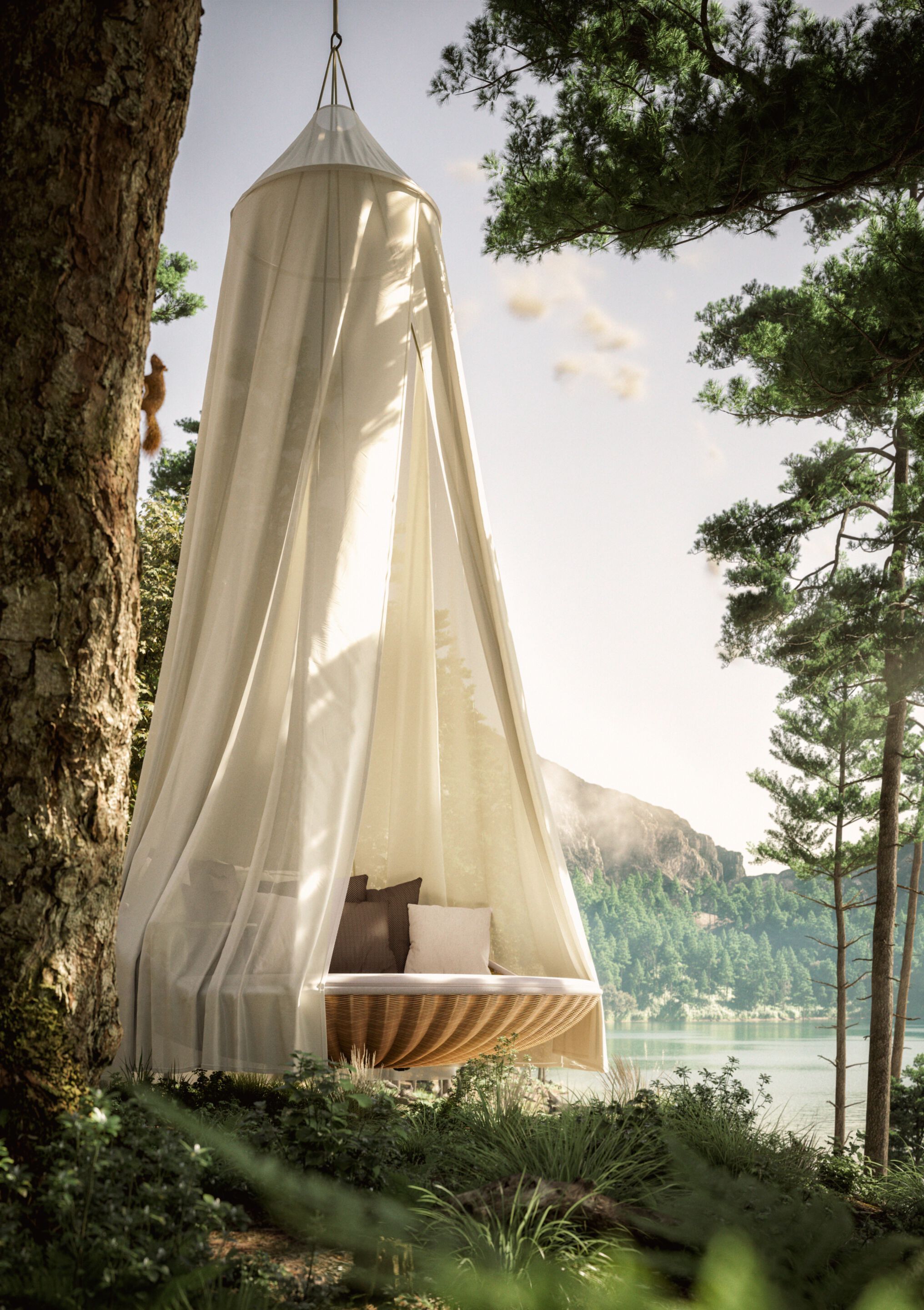 2-местное подвесное сиденье из ткани DEDON SWINGREST ARCH-00140292 - Вид №2