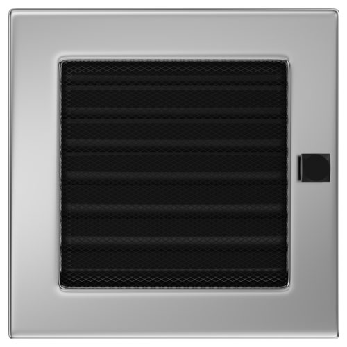 Вентиляционная решетка Kratki 17х17 с жалюзи (никель) 4141 - Вид №1