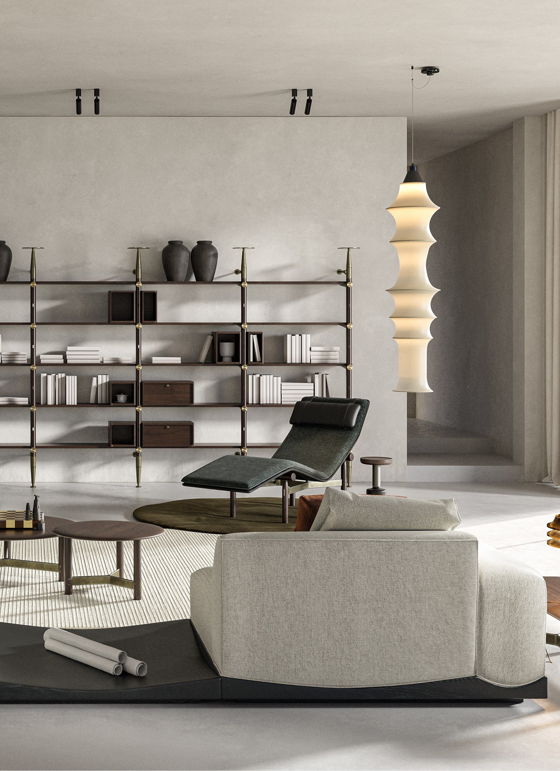 Секционная настенная Книжная полка из дуба с ящиками District Eight Inumbra ARCH-00151514 - Вид №11