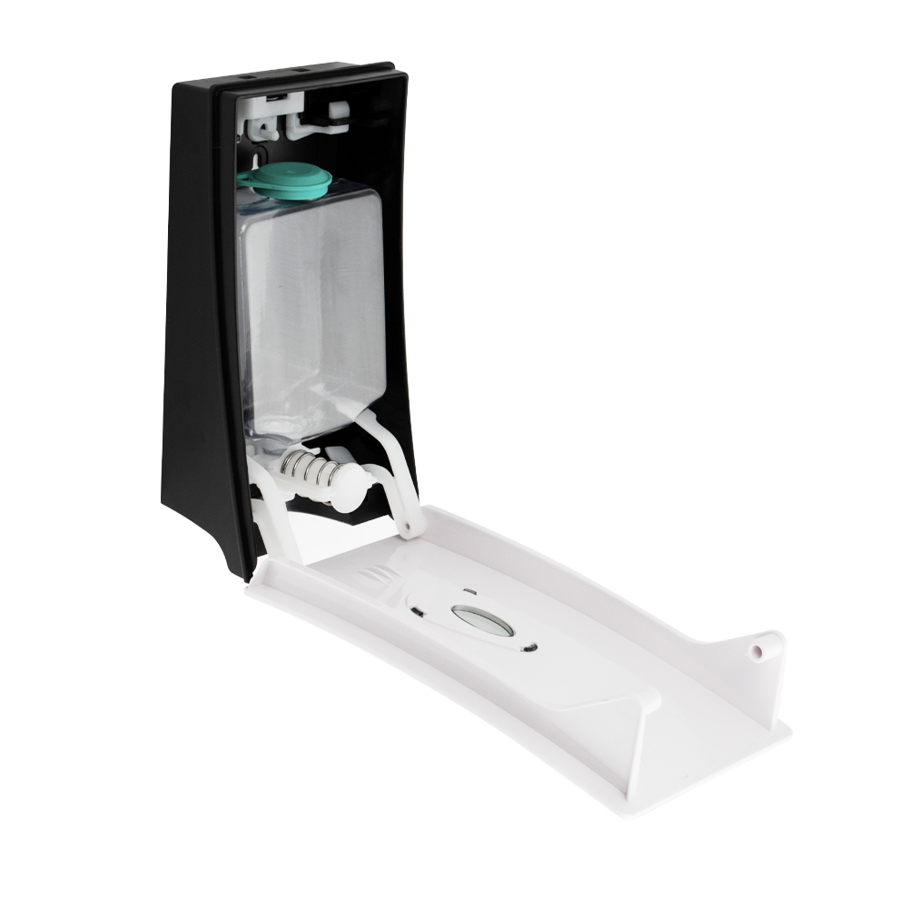 GFmark - Дозатор жидкого МЫЛА, универсальный, пластиковый, БЕЛЫЙ, с глазком - капля, 400 мл, код: 641  - Вид №5