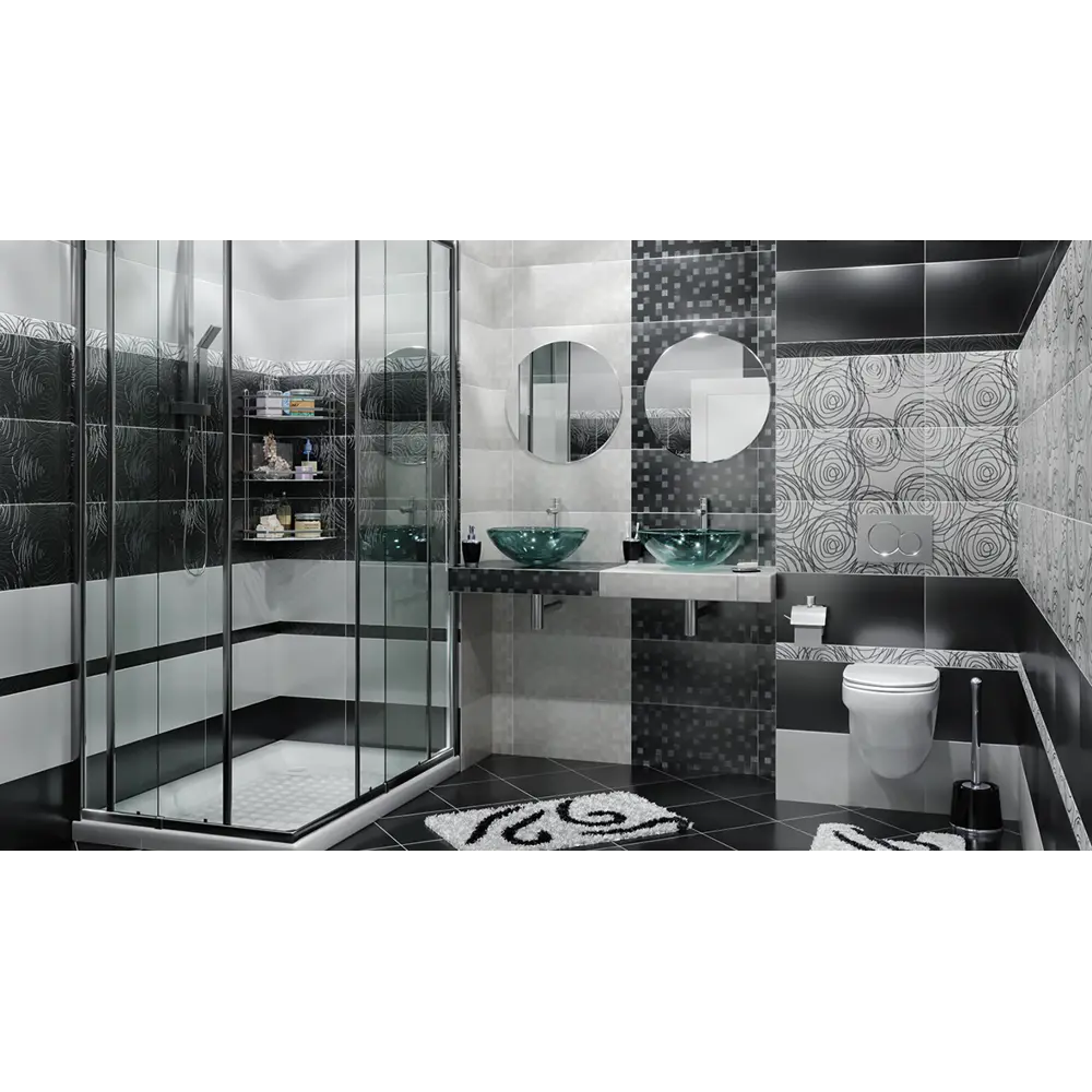 Вставка «Пиксел» 25х50 см цвет черный BELANI STLM-2176523 - Вид №3