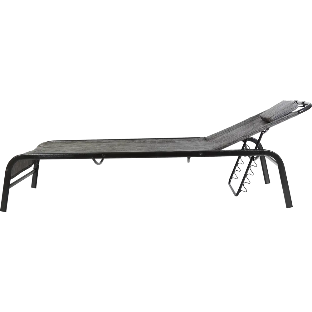 Лежак-шезлонг GreenGard Гоа 200х65х38 см сталь черный/серый STLM-2002234 - Вид №8