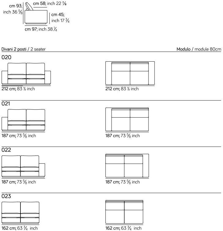AMURA 2-местный тканевый диван Murray Am022.030 - Вид №6