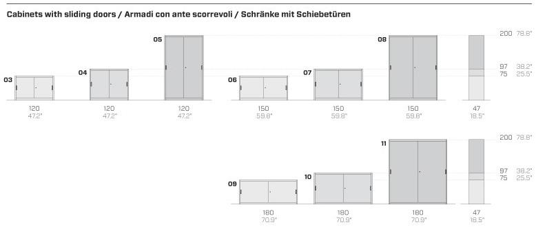 Fantin Офисный шкаф с раздвижными стеклянными дверцами Classic sun-id-1372839 - Вид №1
