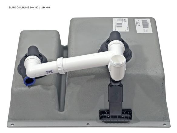 523558 Кухонная мойка Blanco Subline 340/160-U (чаша справа) антрацит  Blanco Subline Антрацит - Вид №5