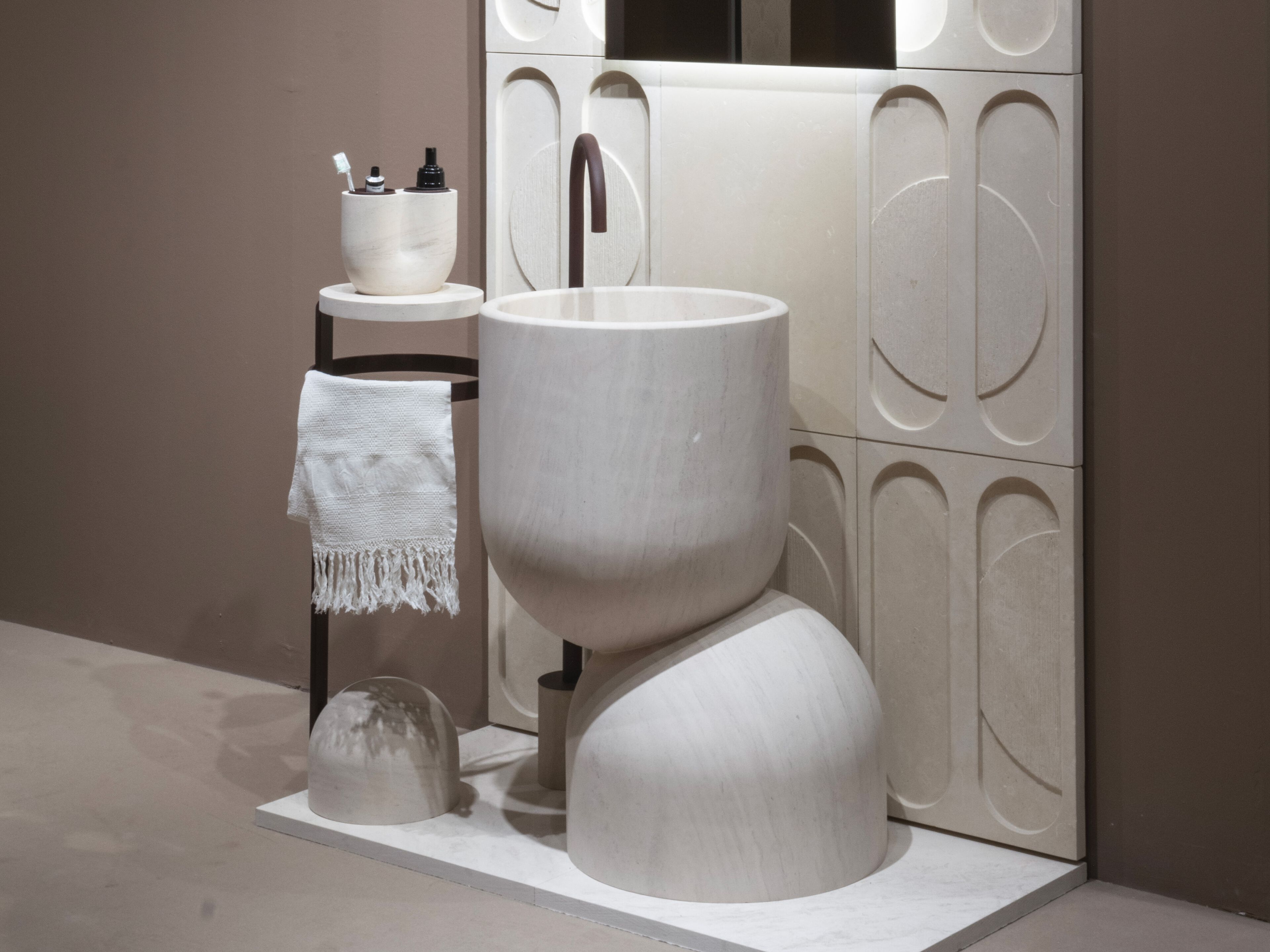 Отдельно стоящий умывальник из камня Лечче PIMAR L27 - MAAT ARCH-00135115 - Вид №3