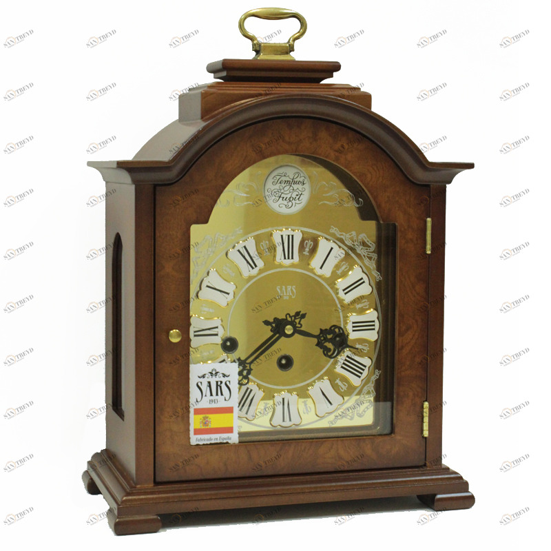 Часы настольные механические коричневые Walnut SARS ДИЗАЙНЕРСКИЕ 00-3967465 Коричневый 