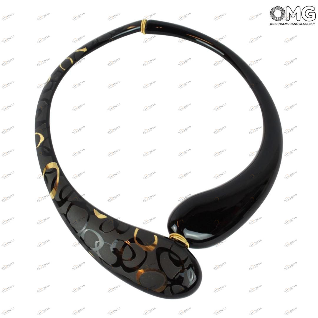 1345 ORIGINALMURANOGLASS Колье Дениз - Мумбаи - муранское стекло 21 см 