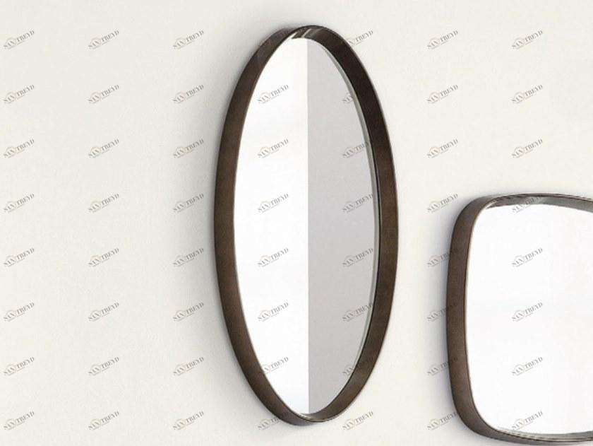 Porada Овальное зеркало в ореховой раме Iron sun-id-1441894