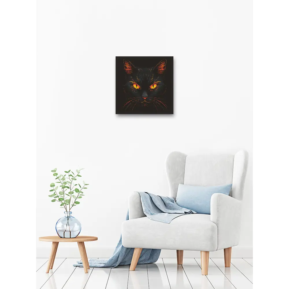 Картина на стекле Postermarket Черный кот 30x30 см 88734200 STLM-2178268  - Вид №3