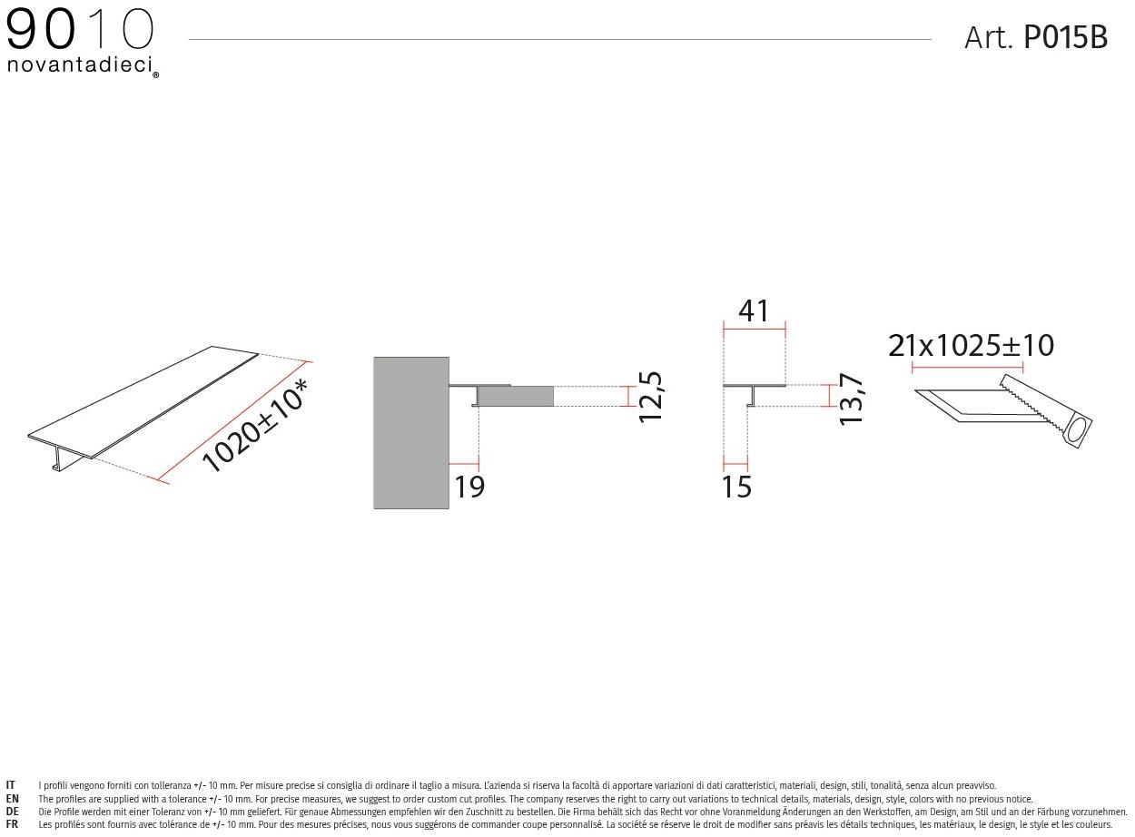 9010 novantadieci Линейный световой профиль из alumite®  P015  - Вид №2