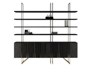 Деревянный книжный шкаф