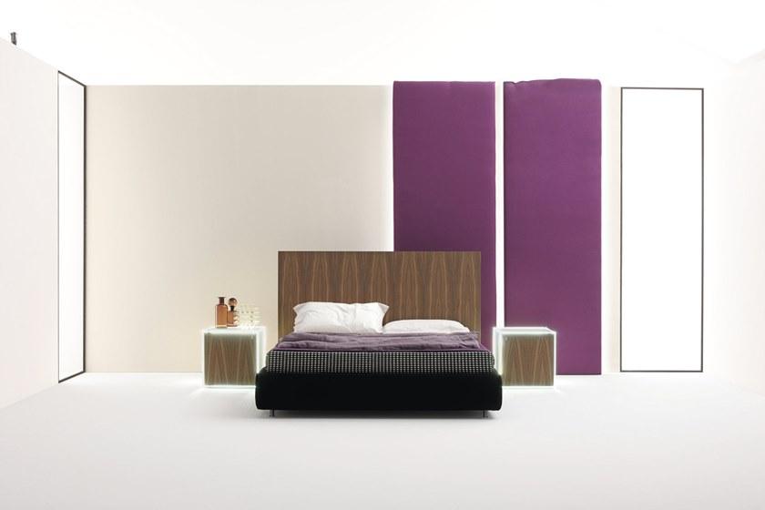 Frauflex Квадратная тумбочка из дерева и стекла с подсветкой sun-id-1355957 - Вид №3