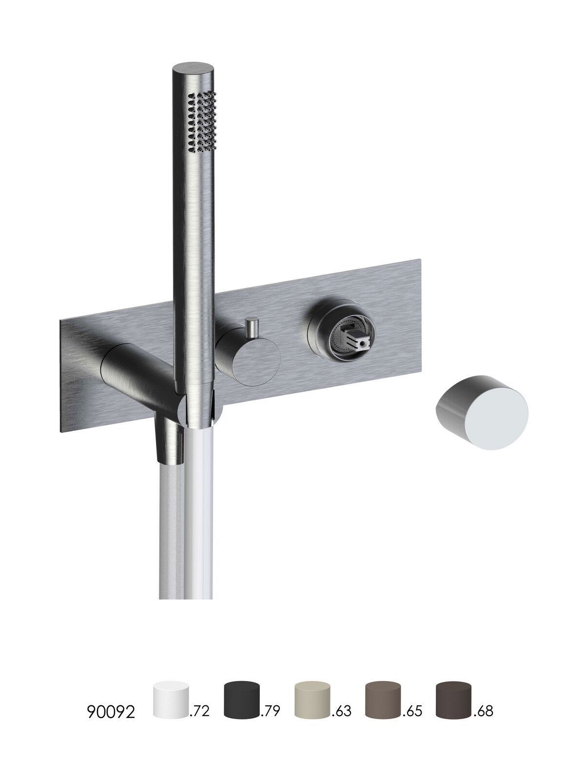 Настенный смеситель для ванны с одной ручкой из нержавеющей стали с ручным душем Rubinetterie Frattini Pepe XL 316 ARCH-00035640 - Вид №1