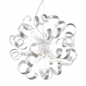 Подвесная люстра Ideal Lux Vortex SP6 Argento IDEAL LUX ДИЗАЙНЕРСКИЕ, VORTEX ARGENTO, ШАР 057450 Серебро