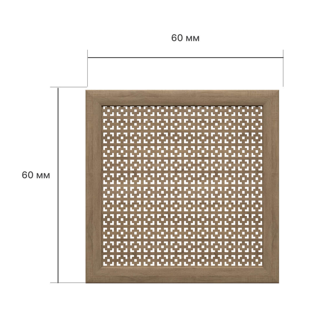 Экран для радиатора 60х60 см Дамаско дуб винтаж STELLA Standart STSR-1132 - Вид №2