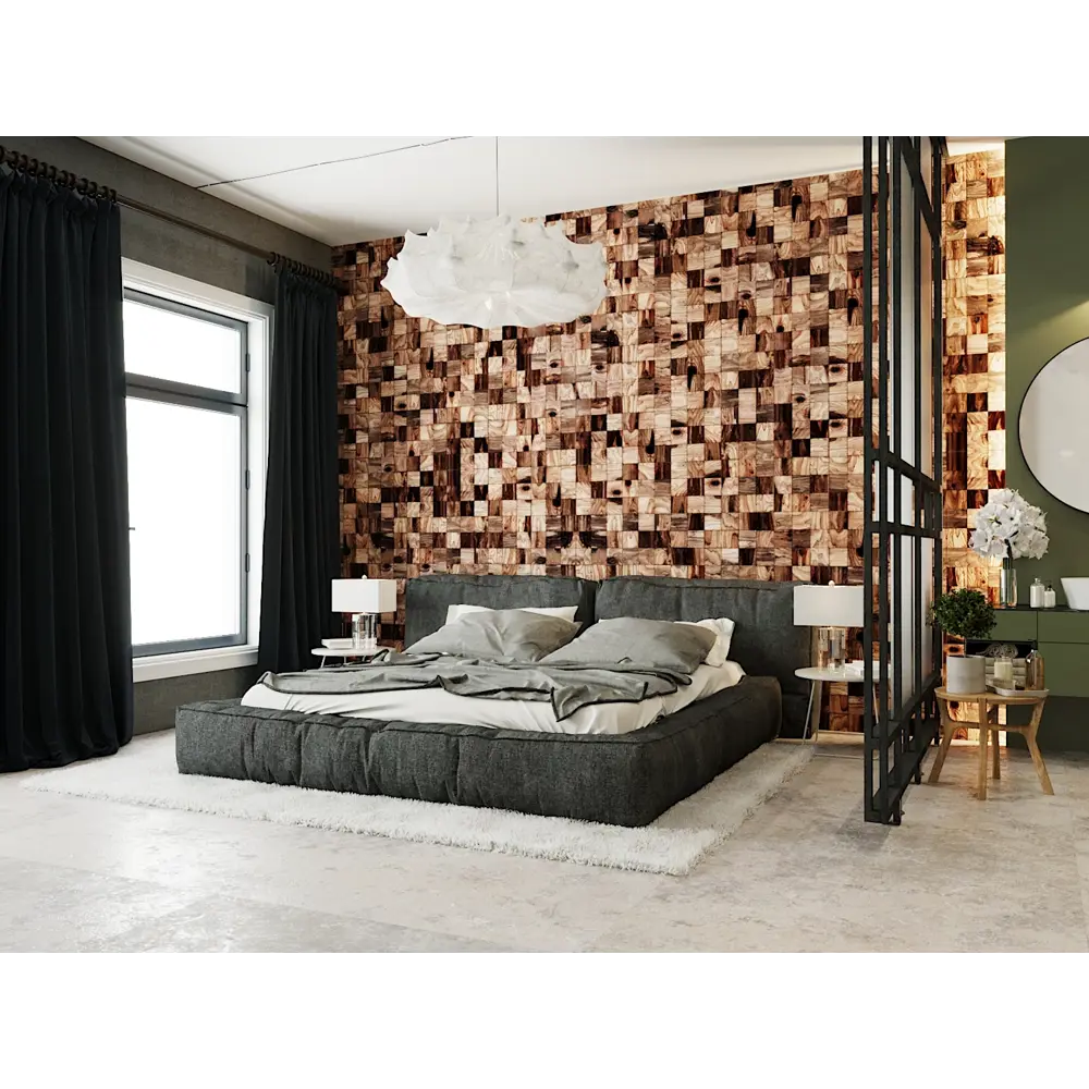 Деревянная мозаика ВАЛЛ 100x100 мм 300x300 мм Santreyd STLM-2027250