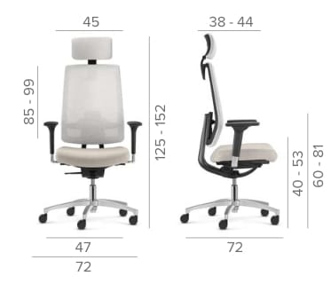 Офисное кресло с высокой спинкой Dauphin Indeed Automatic ARCH-00149804 - Вид №7