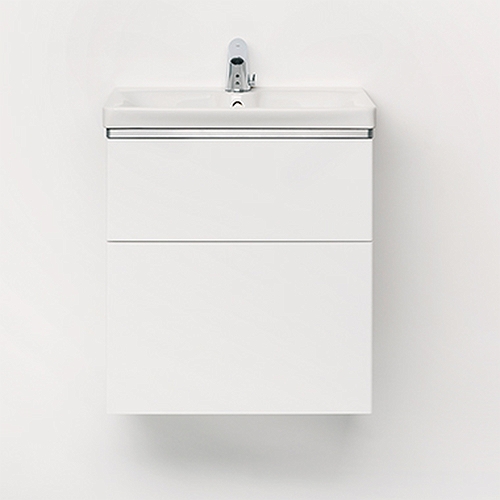 9610221101 IDO Glow напольная тумба под умывальник, с двумя ящиками, W = 980 мм, W1 = 1000 мм, белый - Вид №1