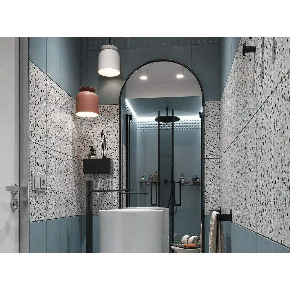 Плитка настенная Culto Asana Denim 20x40 см 1.2 м² цвет сине-голубой STLM-2122244 - Вид №4