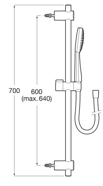 Металлический стержень с ручным душем Roca Звезда ARCH-00040157 - Вид №2