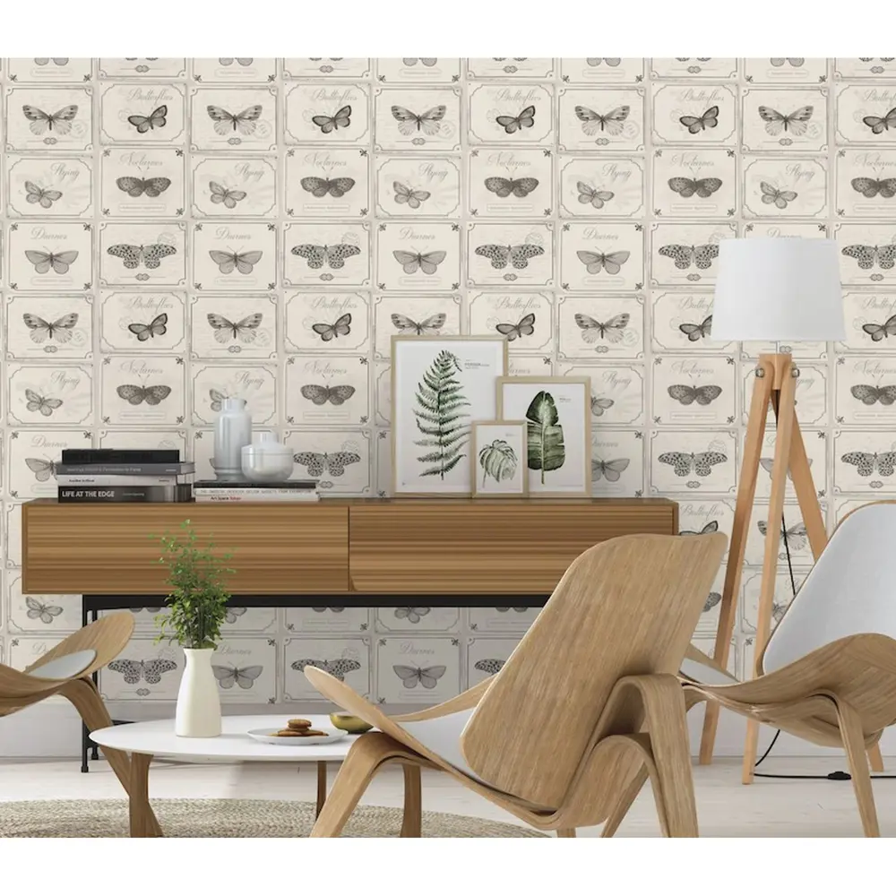 Обои виниловые Бабочки 0.53х10 м цвет бежевый Ra 306514 Rasch Deco Relief STLM-2113785 - Вид №3