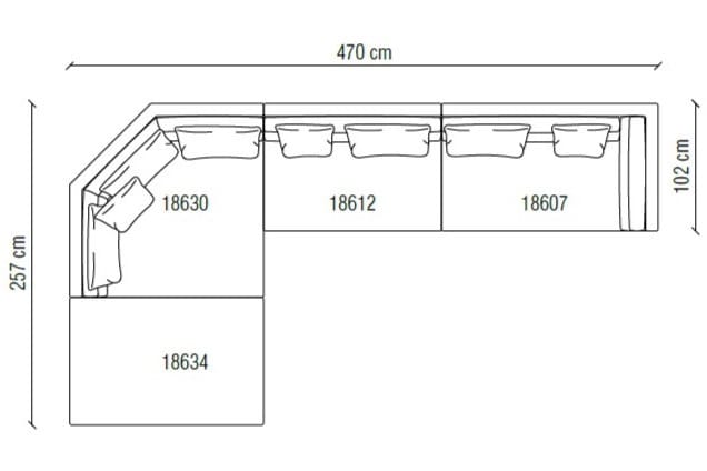 Ткань диван Frigerio ARNÈ ARCH-00051302 - Вид №8