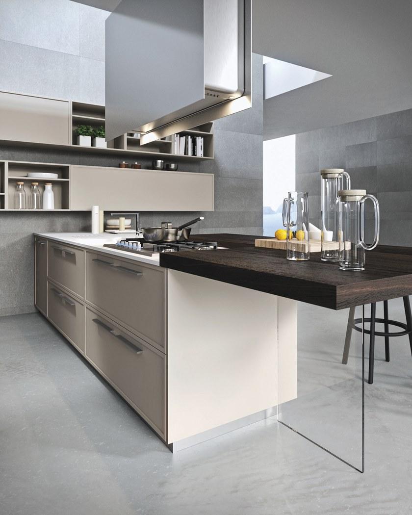 Alta Cucine Лакированная кухня с полуостровом Sistema 22 sun-id-1458498 - Вид №2