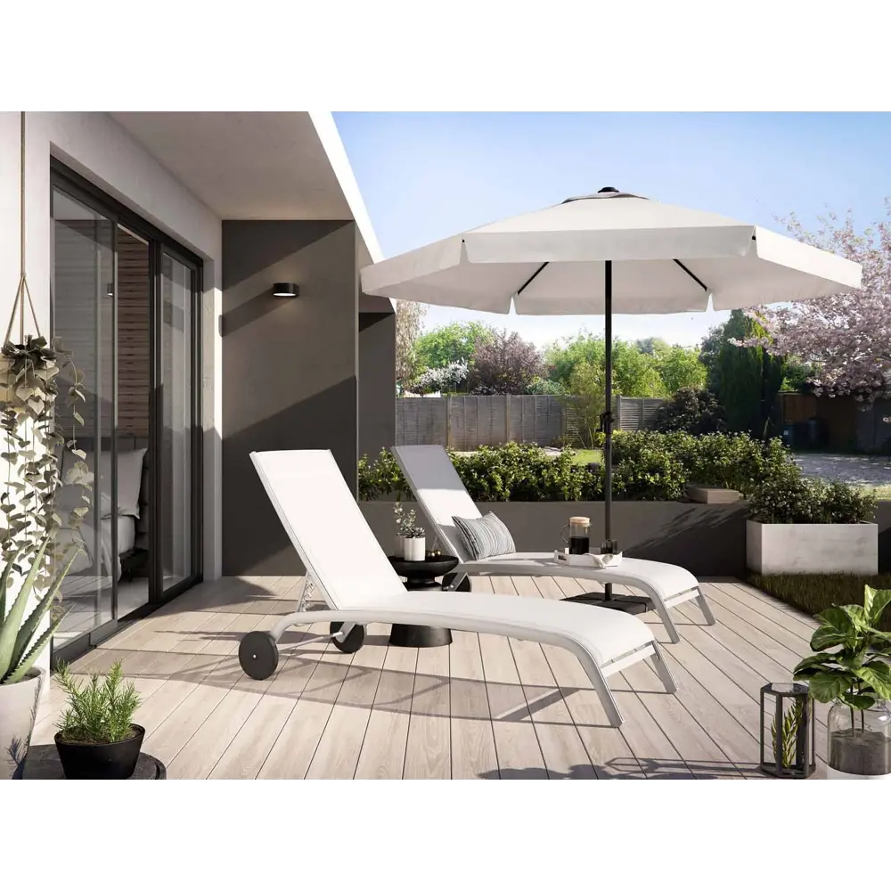 Зонт садовый NATERIAL Avea белый с наклонным механизмом 82232849 STLM-0022482 - Вид №10