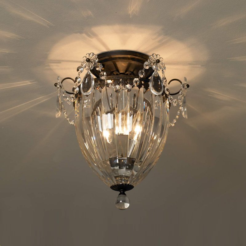 Люстра хрустальная 30х27 см серебряная Bagatelle 1242-22 SCHONBEK ДИЗАЙНЕРСКИЕ 00-3882392 Прозрачный;серебро  - Вид №4