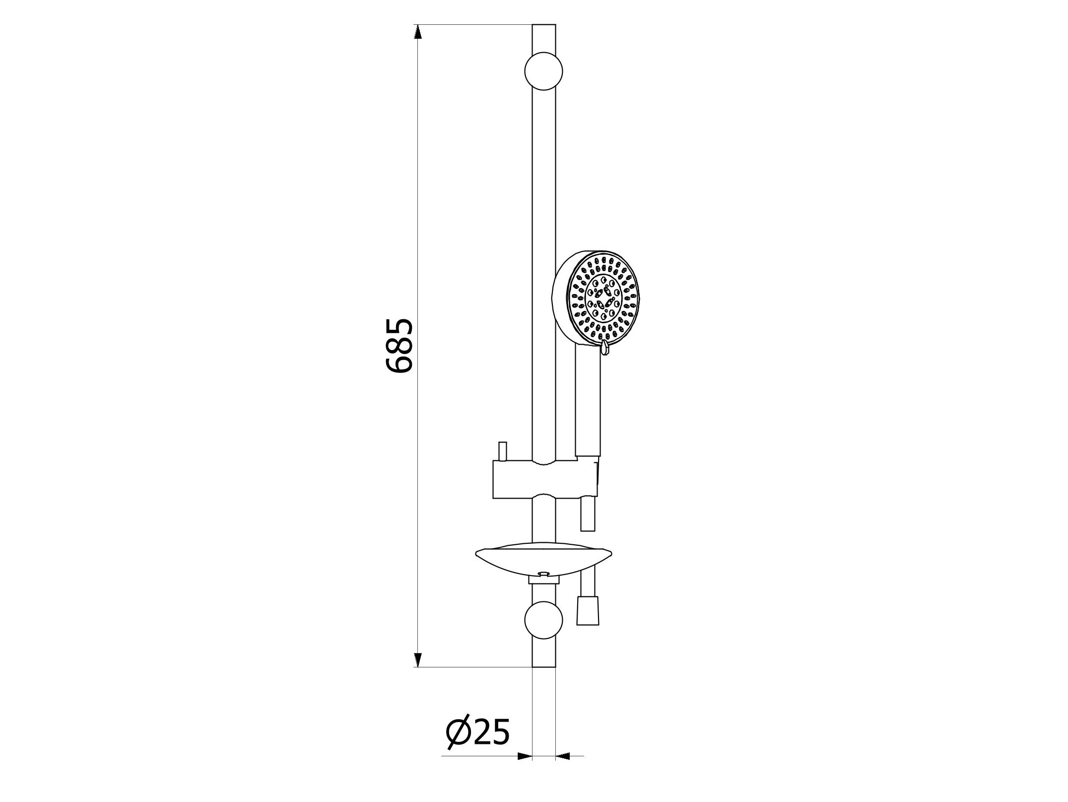 Подъемный стержень с ручным душем IB Shower &amp ARCH-00104825 - Вид №2