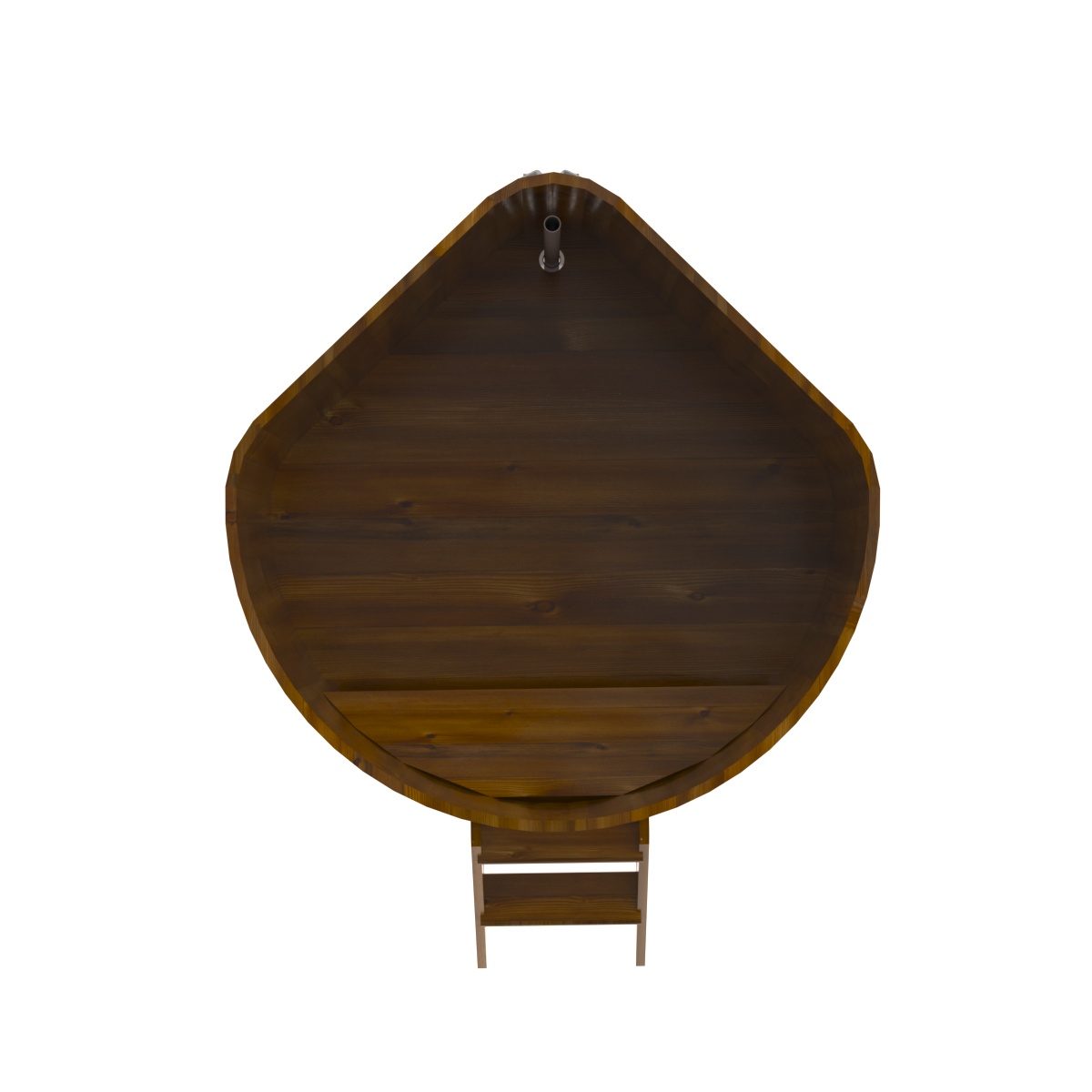 2321 Купель угловая из лиственницы Рустик 1,37х1,37х1,1 морёная Alyarus  - Вид №5