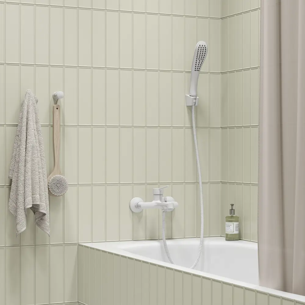 Лейка для душа Iddis Agua AGU1FW0i18 1 режим цвет белый матовый STLM-2186575 - Вид №3