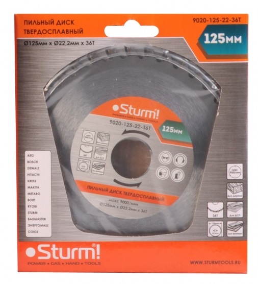 Диск пильный Sturm! 9020-125x22x36T 1287253 STDN-0134629 - Вид №2