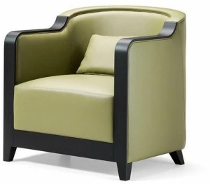 Prestige Мягкое кожаное кресло с подлокотниками Gran duca Cvh025p