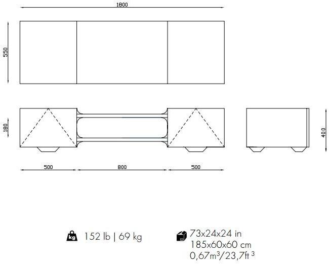 Mambo Unlimited Ideas Тумба под ТВ из дерева sun-id-1348951 - Вид №2