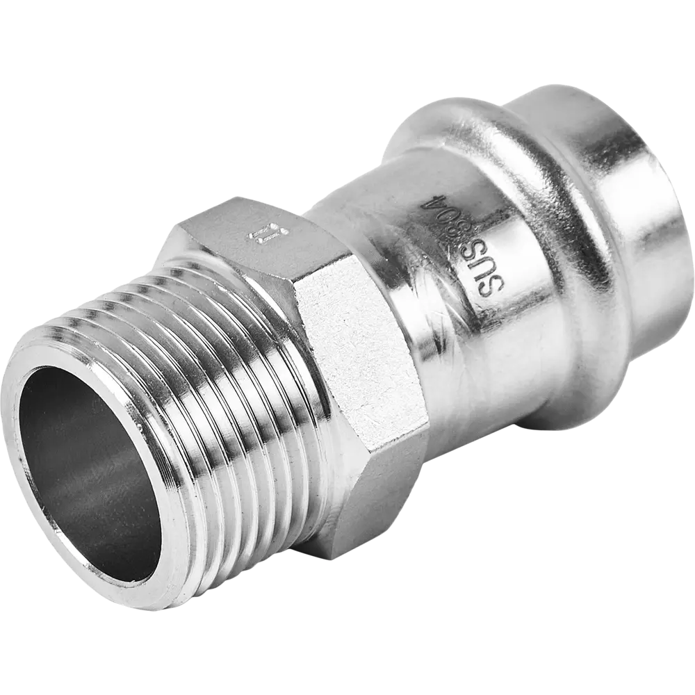 Муфта переходная Rommer 3/4"x22 мм ВПр-НР нержавеющая сталь STLM-2033389